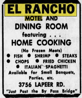 El Rancho Motel - Dec 22 1967 Ad